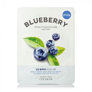 Тканевая маска для лица освежающая с экстрактом черники It's Skin The Fresh Blueberry Mask Sheet, 21ml