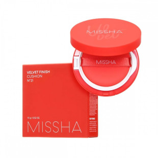 Тональный кушон для лица Missha Velvet Finish Cushion SPF50+/PA+++ 21 Светло-Бежевый