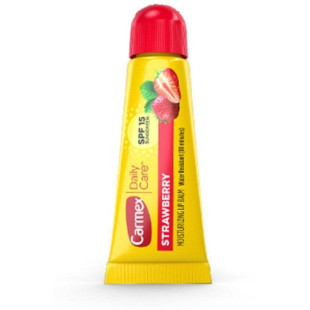 Бальзам лечебный со вкусом клубники для губ Carmex Daily Care Lip Balm SPF 15 Strawberry Tube 10g