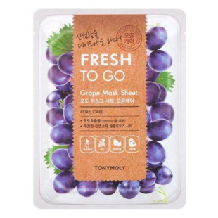 Тканинна маска для обличчя з виноградом Tony Moly Fresh To Go Grape Mask Sheet 22g