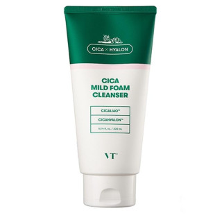 Пена для умывания успокаивающая с экстрактом центеллы VT Cosmetics VT Cica Mild Foam Cleanser 300ml