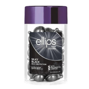 Витамины для волос "Шелковая ночь" с про-кератиновым комплексом Ellips Hair Vitamin Silky Black With Pro-Keratin Complex, 50x1ml