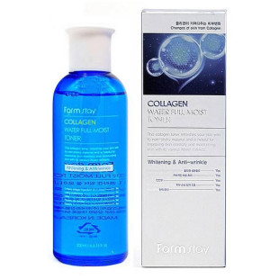 Тонер для увлажнения и упругости кожи с коллагеном FarmStay Collagen Water Full Moist Toner 200ml