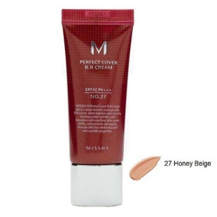 ВВ Крем Матирующий С Идеальным Покрытием Missha M Perfect Cover BB Cream SPF42 PA+++  20ml, 27 оттенок - светлый беж