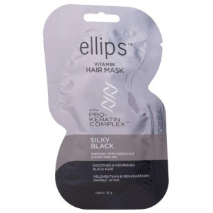 Маска для волос "Шелковая Ночь" с Про-Кератиновым комплексом Ellips Vitamin Hair Mask Silky Black 18ml