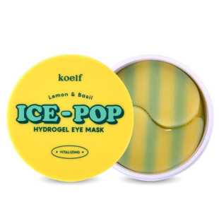 Патчи гидрогелевые для глаз с лимоном и базиликом Petitfee Koelf Lemon & Basil Ice-Pop Hydrogel Eye Mask 60шт