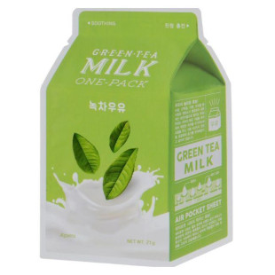 Маска С Молочными Протеинами И Зеленым Чаем  A'pieu Green Tea Milk One-Pack