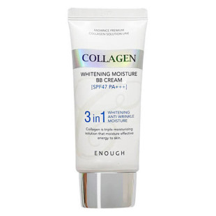 BB-крем для лица осветляющий с морским коллагеном Enough Collagen 3 in1 Whitening Moisture BB Cream SPF47 PA+++, 50g