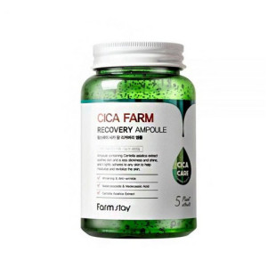 Ампульная сыворотка успокаивающая  с центеллой азиатской FarmStay Cica Farm Recovery Ampoule 250ml