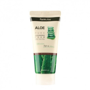 Пена для умывания успокаивающая с экстрактом алоэ FarmStay Pure Cleansing Foam  Aloe 180ml