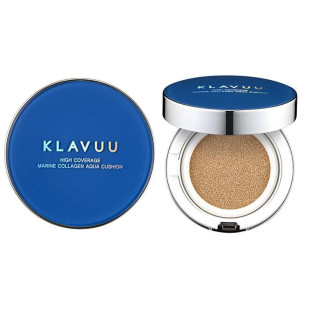 BB-Кушон Высокое Перекрытие С Морским Коллагеном KLAVUU High Coverage Marine Collagen Aqua Cushion SPF50+/PA+++ тон 21