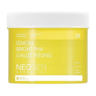 Відлущуючі педи з екстрактом лимона Neogen Dermalogy LEMON BRIGHT PHA GAUZE PEELING 190ml / 30EA