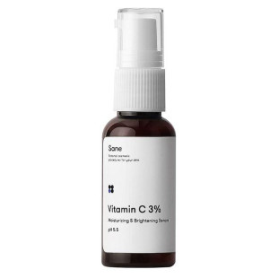 Сыворотка для лица с витамином С 3% Sane Vitamin C 3% Moisturizing & Brightening Serum 30ml