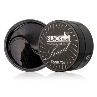 Патчи Гидрогелевые С Муцином Черной Улитки FARM STAY Black Snail Hydrogel Eye Patch