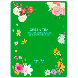 Маска тканевая увлажняющая с зеленым чаем для лица Eyenlip Green tea MOISTURE ESSENCE MASK 25ml