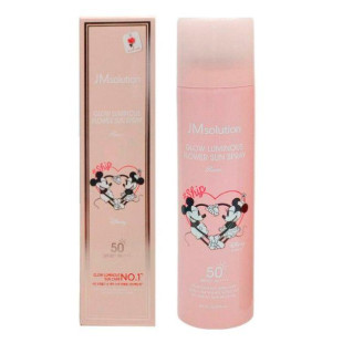 Солнцезащитный спрей с розой JMsolution Glow Luminous Flower Sun Spray SPF50+ PA++++ Disney Heart 180ml