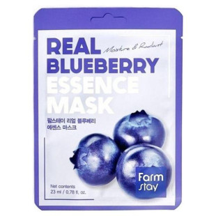 Тканинна маска для обличчя з екстрактом чорниці FarmStay Real Blueberry Essence Mask 23ml