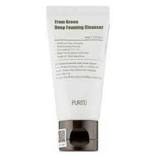 Пенка для умывания с центеллой и зеленым чаем Purito From Green Deep Foaming Cleanser 30ml