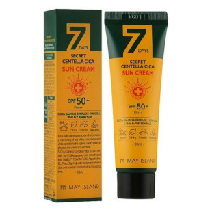 Солнцезащитный крем с центеллой May Island 7 Days Secret Centella Cica Sun Cream SPF 50+/PA+++ 30ml