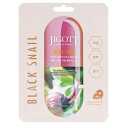 Ампульная маска с муцином черной улитки JIGOTT BLACK SNAIL REAL AMPOULE MASK 27ml