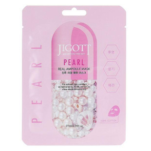 Ампульная маска для лица c жемчугом JIGOTT PEARL REAL AMPOULE MASK 27ml