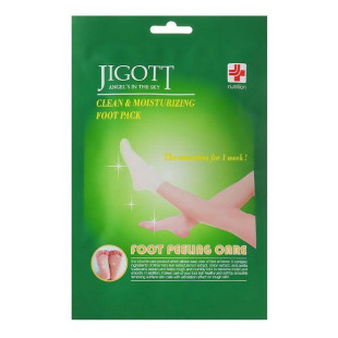 Маска-носки для пилинга ног JIGOTT CLEAN&MOISTURIZING FOOT PACK