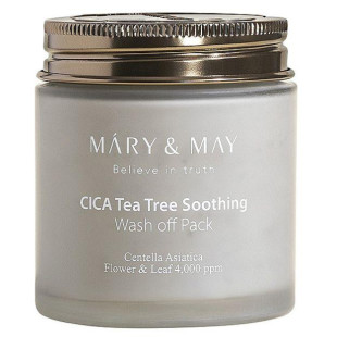 Глиняная маска для лица успокаивающая Mary&May CICA TeaTree Soothing Wash off Pack 125g