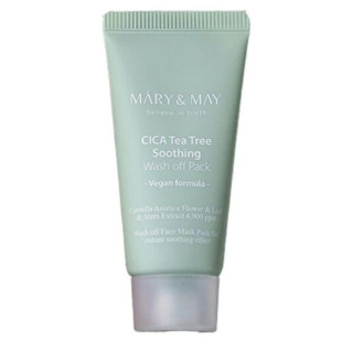 Глиняная маска для чувствительной кожи Mary&May CICA TeaTree Soothing Wash off Pack 30g