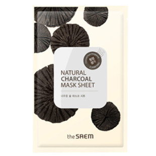 Маска тканевая очищающая с порошком древесного угля The Saem Natural Charcoal Mask Sheet 21ml