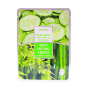 Маска Зволожуюча З Екстрактом Огірка І Соку Бамбука Deoproce Color Synergy Cucumber & Bamboo Effect Sheet Mask Yellow Green