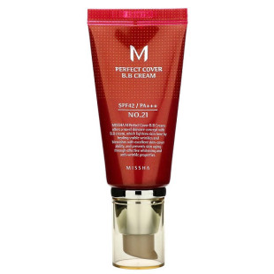 ВВ Крем Матирующий С Идеальным Покрытием Missha M Perfect Cover BB Cream SPF42 PA+++  50ml, 21 оттенок - светлый беж