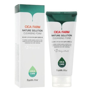 Пінка з екстрактом центели азіатської FarmStay Cica Farm Nature Solution Cleansing Foam 180ml