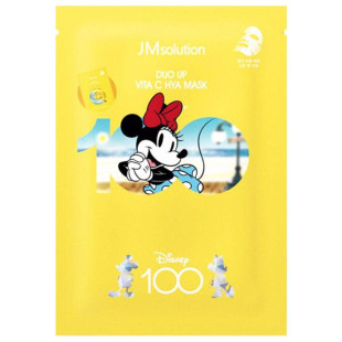 Тканевая маска для лица с витамином C и гиалуроновой кислотой JMsolution DUO UP VITA C HYA MASK DISNEY100