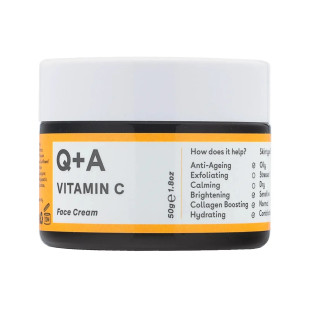 Освітлюючий крем для обличчя з вітаміном С Q+A Vitamin C Radiance Face Cream 50g