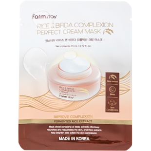 Тканинна крем-маска Farmstay Rice & Bifida Cream Mask 1шт