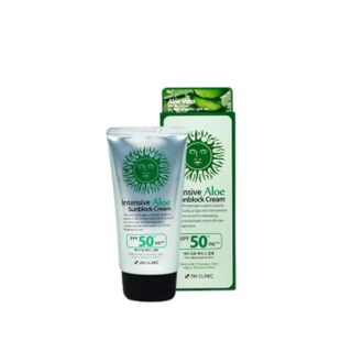 Сонцезахисний зволожуючий крем 3W Clinic Aloe Sunblock Cream SPF 50+PA+++ 70ML 