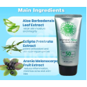 Сонцезахисний зволожуючий крем 3W Clinic Aloe Sunblock Cream SPF 50+PA+++ 70ML , фото 3