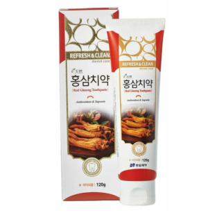 Зубна паста червоний женьшень Hanil REFRESH & CLEAN RED Ginseng Toothpaste 120 гр