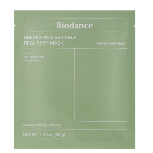 Маска тканинна з морськими водорослями Biodance Refreshing Sea Kelp Real Deep Mask 1sheet 34 g