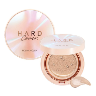 Тональный кушон для лица со сменным блоком HOLIKA HOLIKA Hard Cover Glow Cushion EX Set 03 Sand Ivrory 2x14g