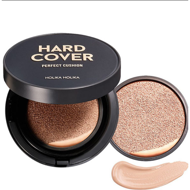 Тональный кушон для лица со сменным блоком  HOLIKA HOLIKA Hard Cover Perfect Cushion EX Set (02 Petal) 14 g, фото 3 Тональный кушон для лица со сменным блоком  HOLIKA HOLIKA Hard Cover Perfect Cushion EX Set (02 Petal) 14 g, фото 3