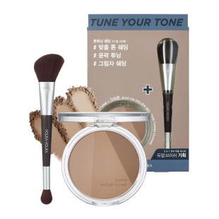 Набір для макіяжу обличчя HOLIKA HOLIKA Tone tuning shading 01cool grown (Brush SET) 9.5 g