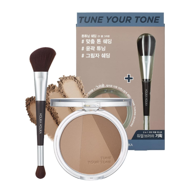 Набір для макіяжу обличчя HOLIKA HOLIKA Tone tuning shading 01cool grown (Brush SET) 9.5 g, фото 1 Набір для макіяжу обличчя HOLIKA HOLIKA Tone tuning shading 01cool grown (Brush SET) 9.5 g, фото 1