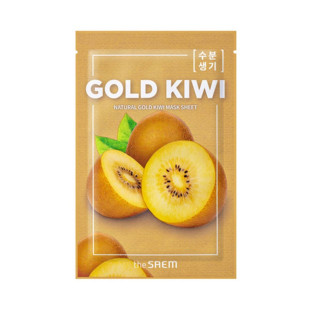 Тканинна маска для обличчя з екстрактом ківі The Saem Natural Gold Kiwi Mask Sheet 1шт