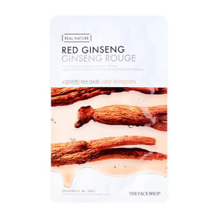 Маска укрепляющая с экстрактом красного имбиря The Face Shop Real Nature Red Ginseng 20g