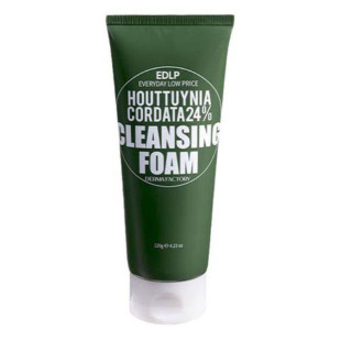 Мягкая пенка для умывания с экстрактом хауттюйнии Derma Factory Houttuynia Cordata 24% Cleansing Foam 120ml