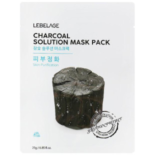 Маска тканевая для лица Lebelage Charcoal Solution Mask 23g