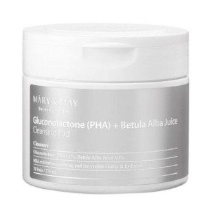 Очищающие пэды для снятия макияжа Mary&May Gluconolactone (PHA)+Betula Alba Juice Cleansing Pad (70EA)