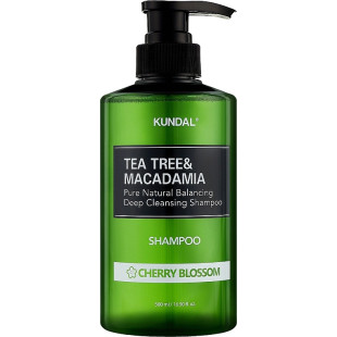 Натуральний шампунь проти лупи KUNDAL Tea Tree & Macadamia Deep Cleansing Shampoo - Cherry Blossom 500ml