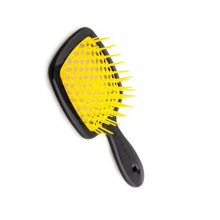 Расческа для волос черная с желтым Janeke Superbrush